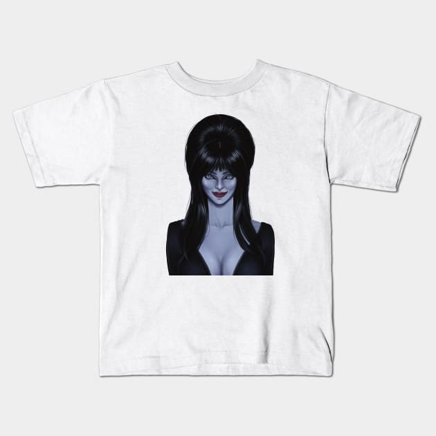 Elvira Kids T-Shirt by Designs by Twilight